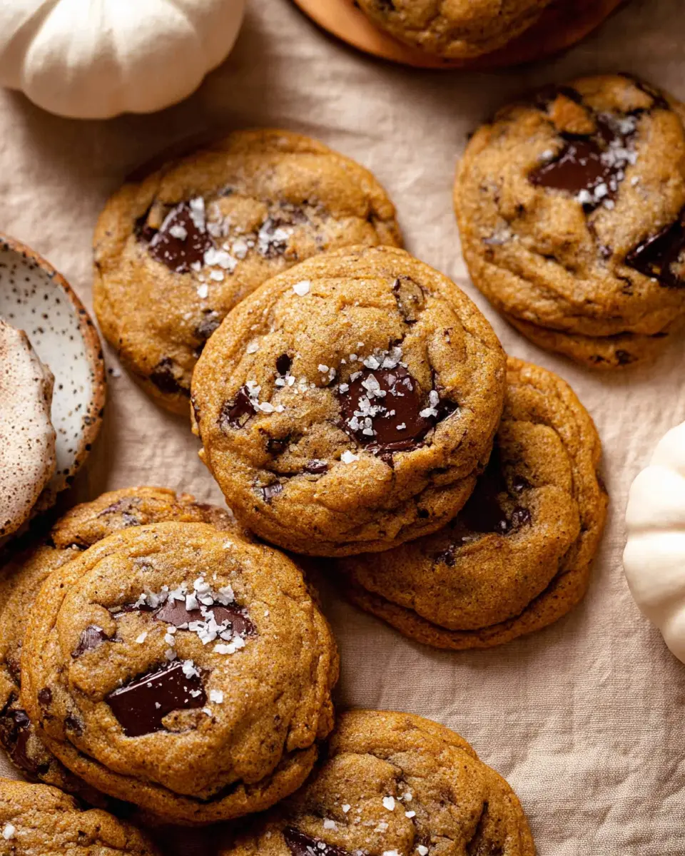 Chewy Pumpkin Chocolate Chip Cookies (Soft, Rich, and No Mixer Needed)