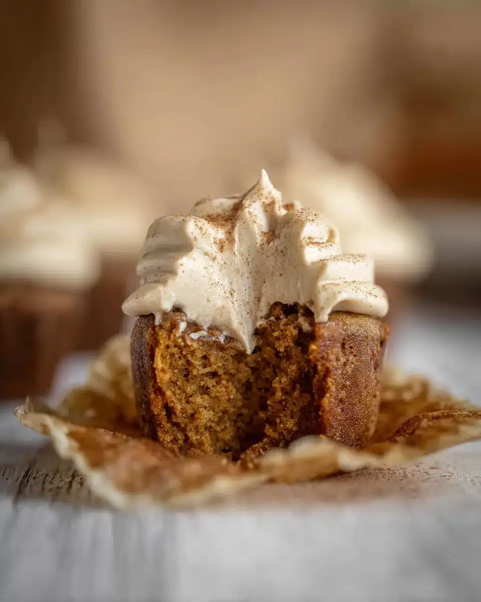 Pumpkin Dream Cupcakes with Espresso Cream Cheese Frosting