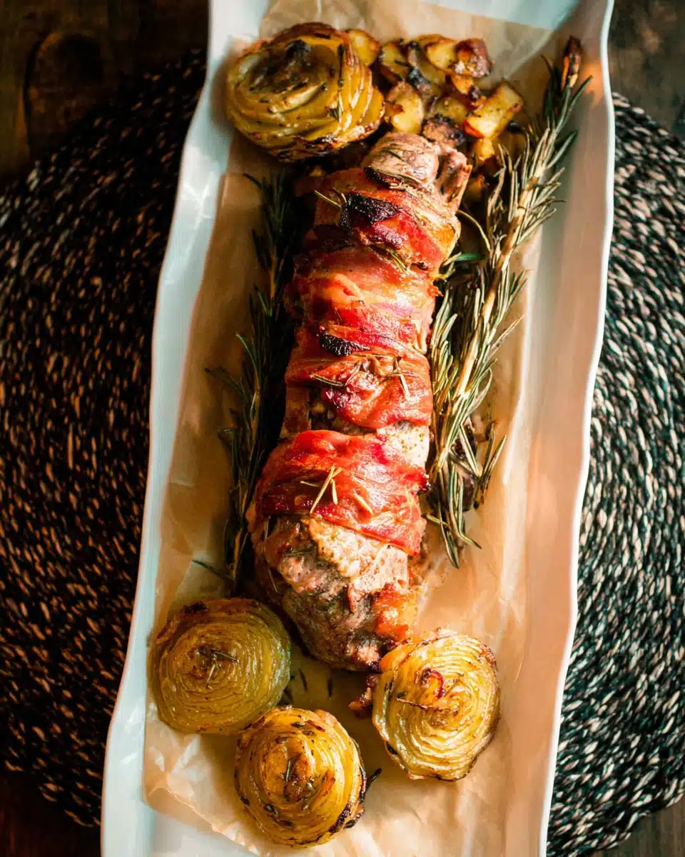 Bacon Wrapped Pork Tenderloin (Perfect for Christmas Dinner)