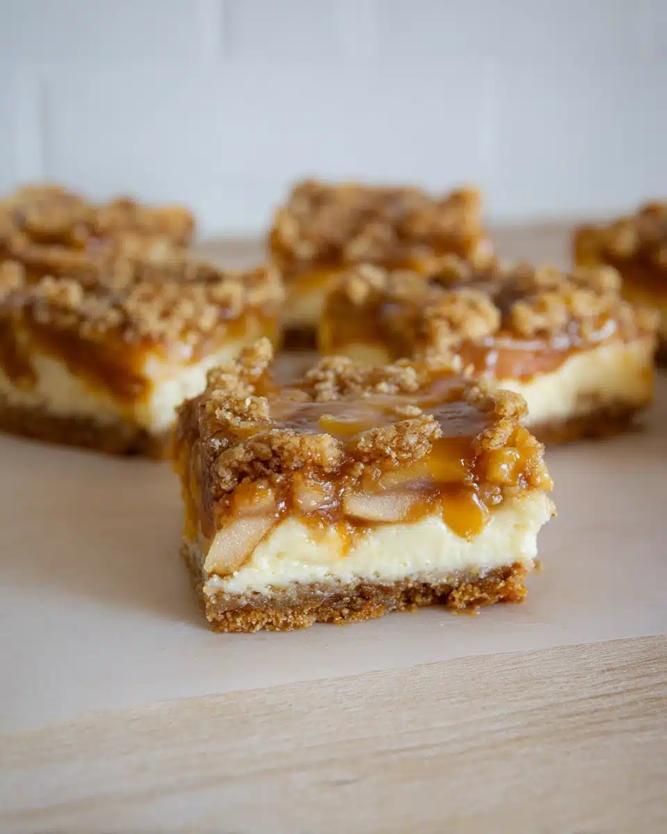 Caramel Apple Cheesecake Bars Recipe