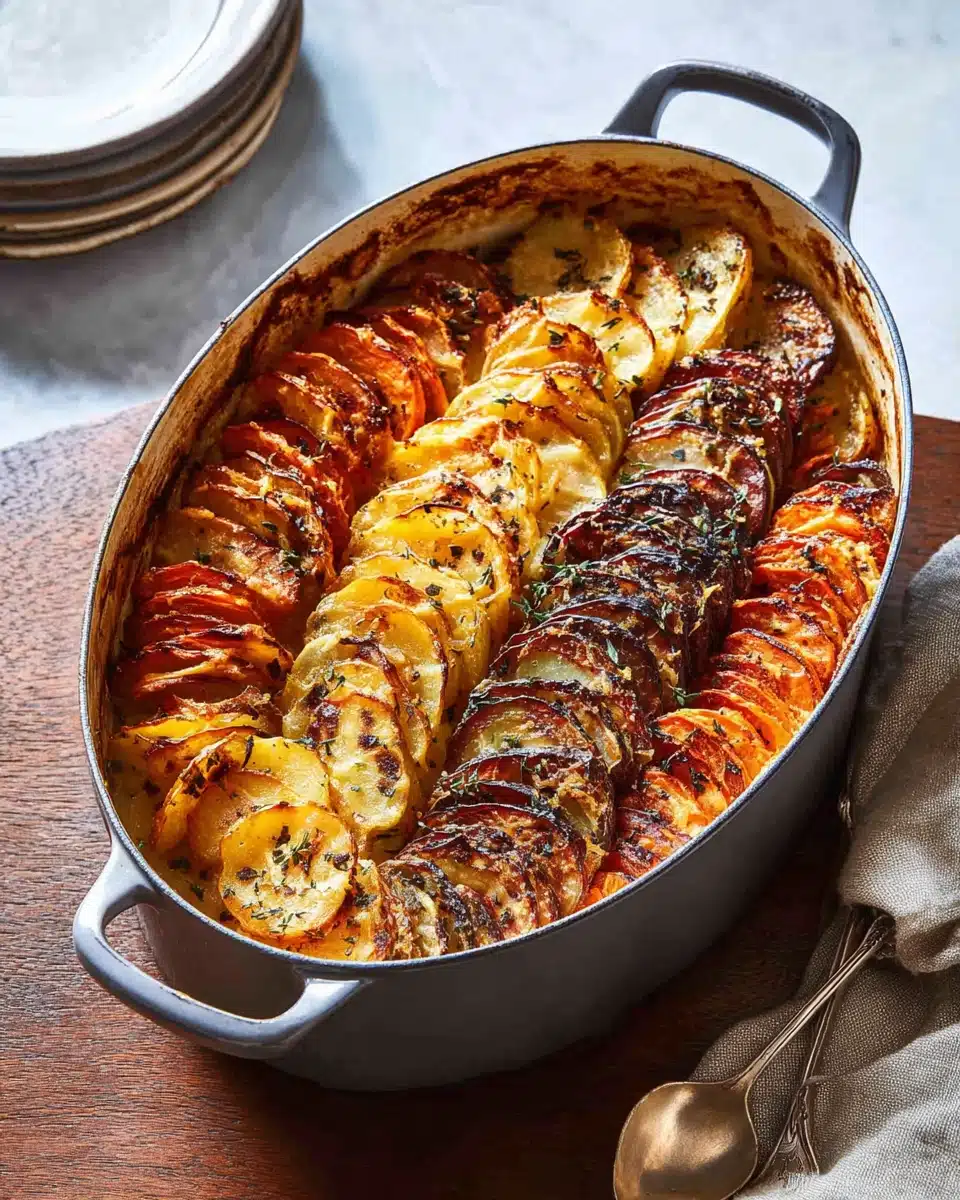 Cheesy Root Vegetable Gratin (Perfect Thanksgiving Side Dish)