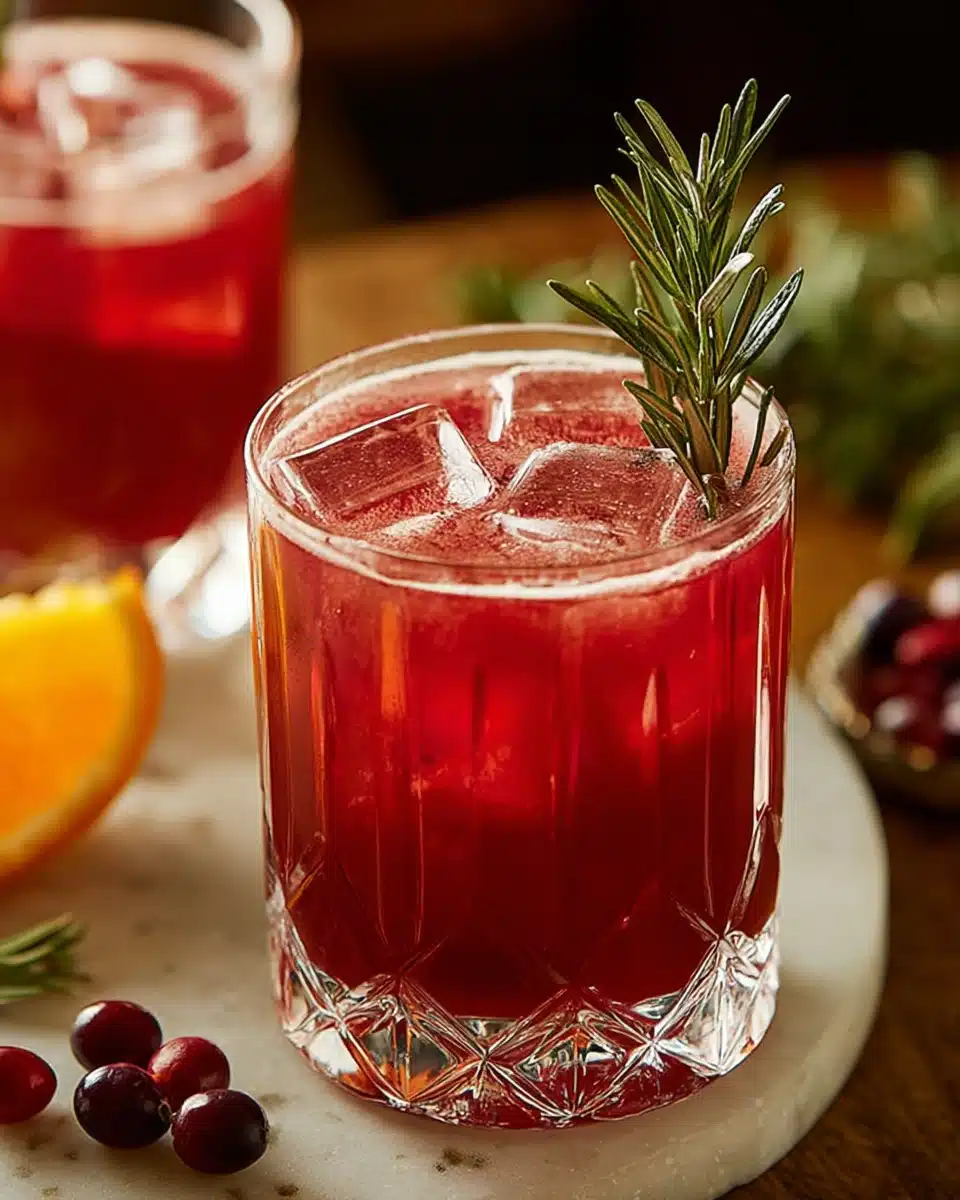 Cranberry Orange Whiskey Sour