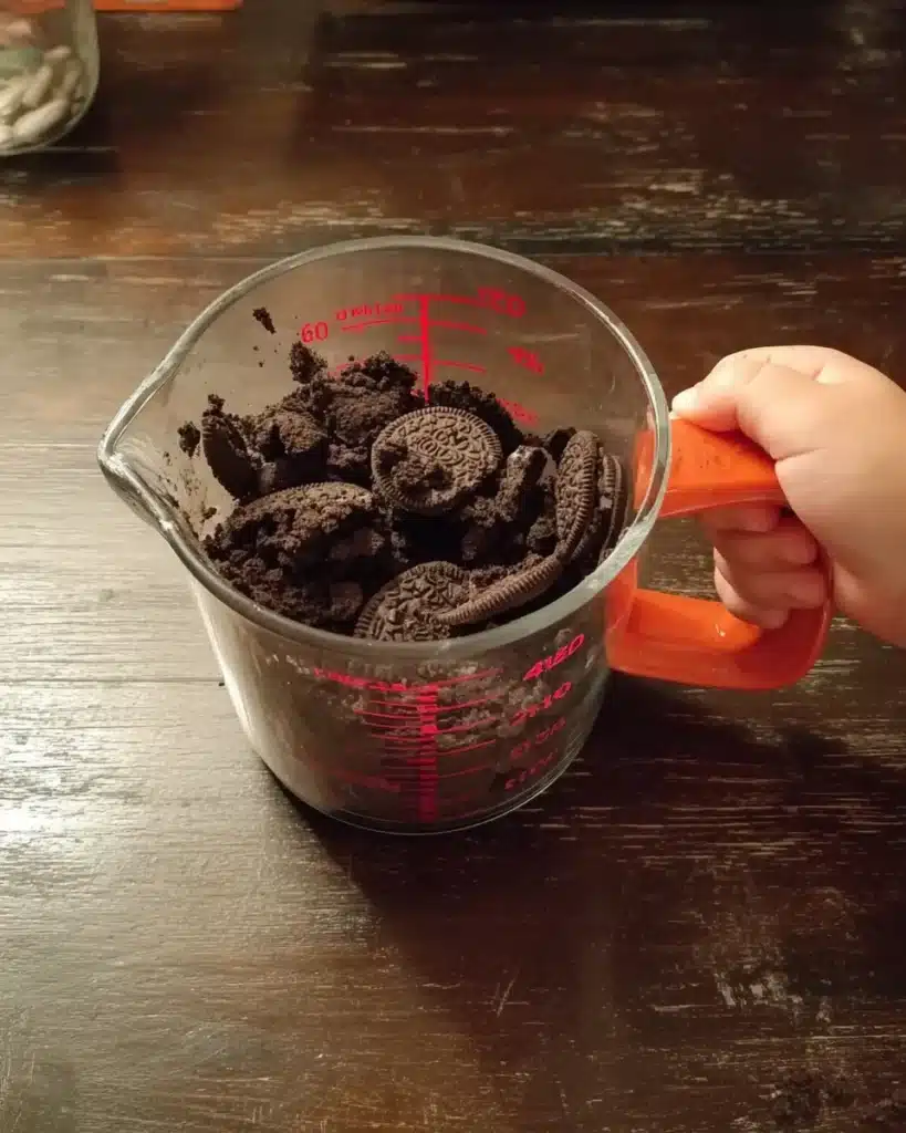 How to make a monster truck cake with crushed Oreo cookie dirt