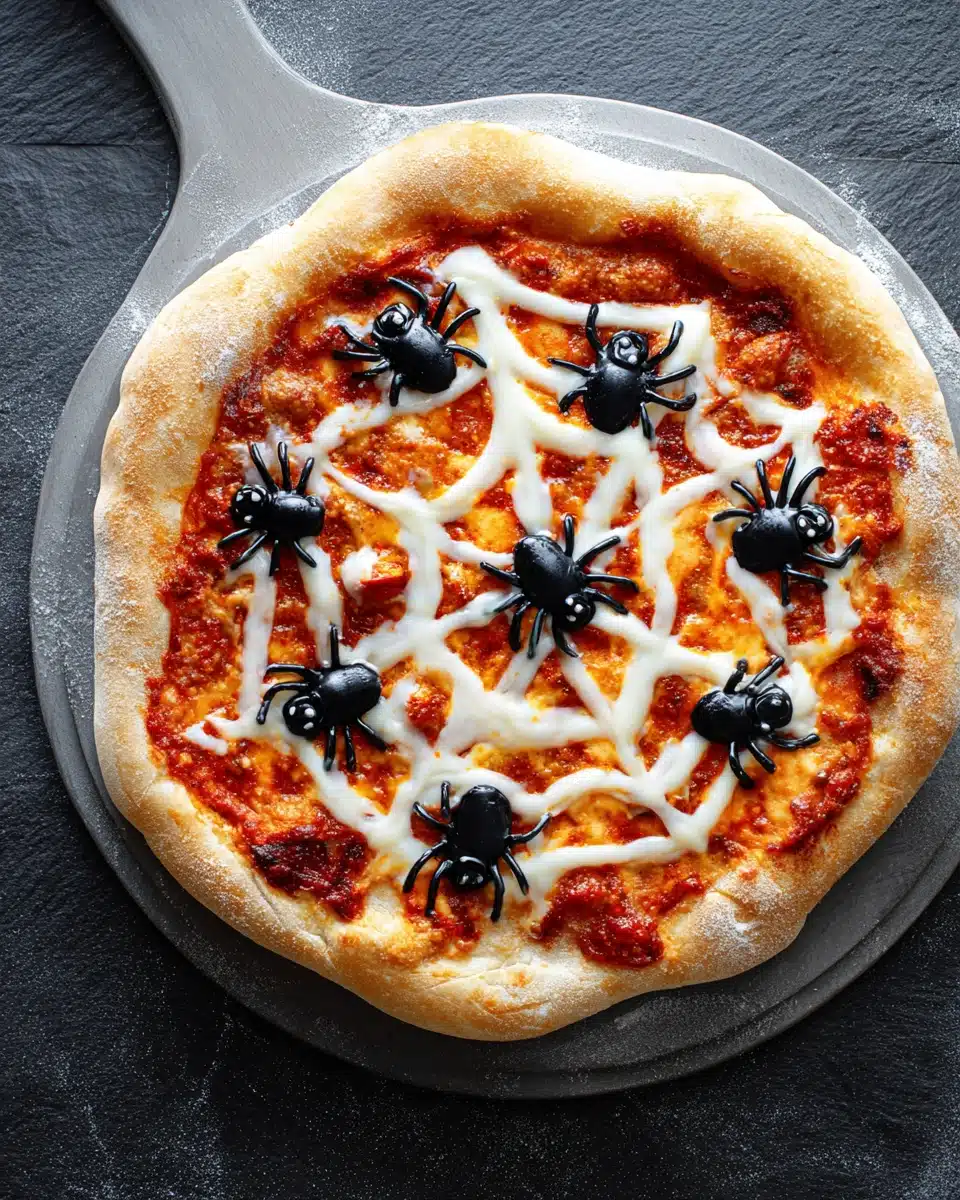 Spiderweb Halloween Pizza Recipe