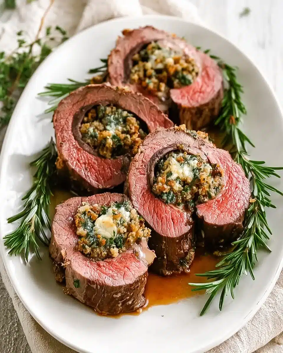 Stuffed Beef Tenderloin (Delicious Christmas Dinner Recipe)