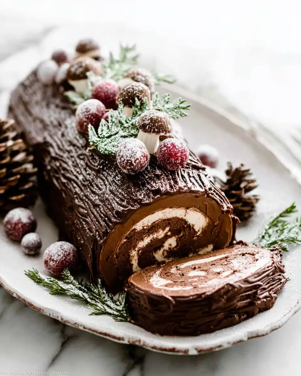 Yule Log Cake (Bûche de Noël) – A Classic Christmas Dessert