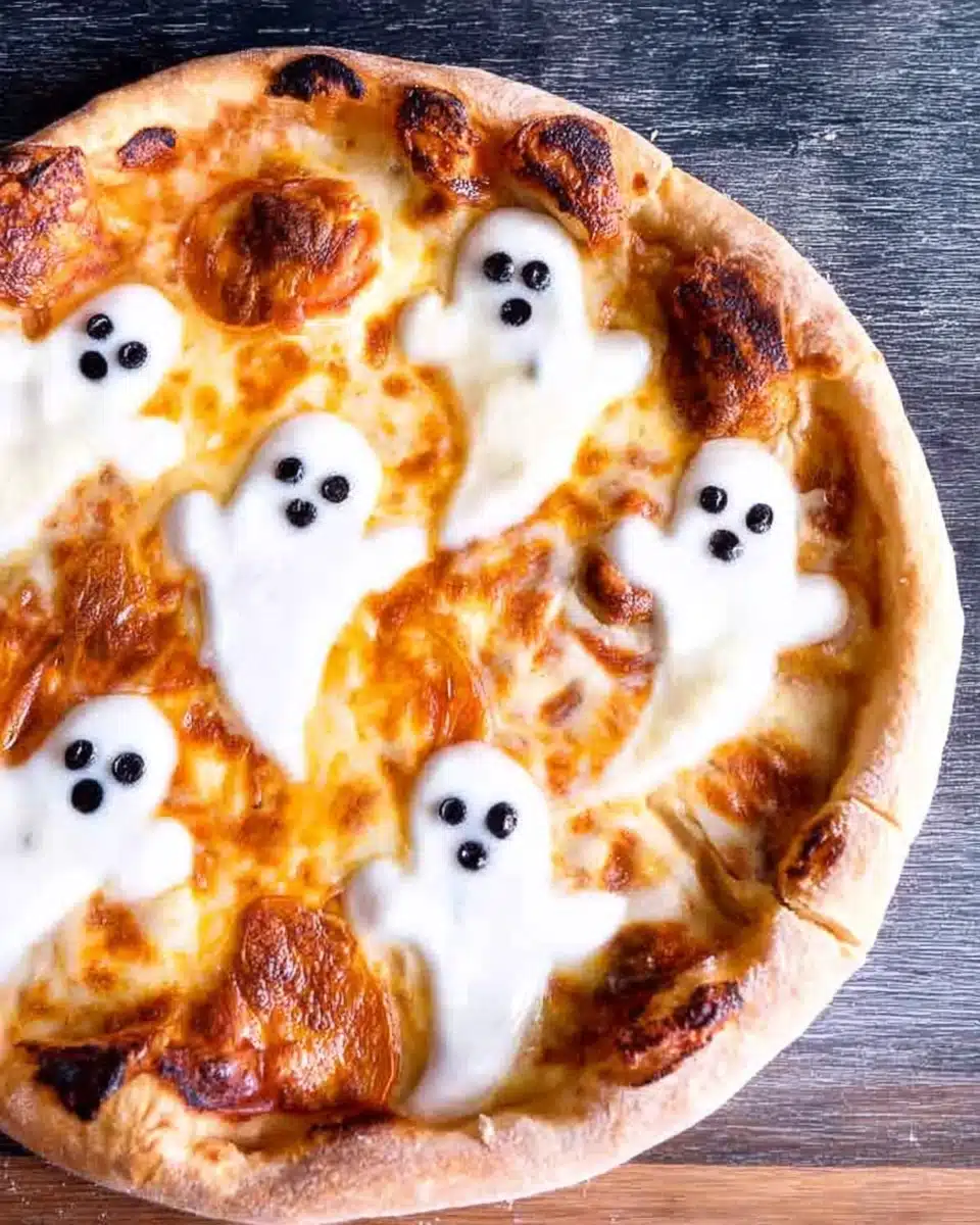 Halloween Ghost Pizza (SEO: halloween ghost pizza recipe)
