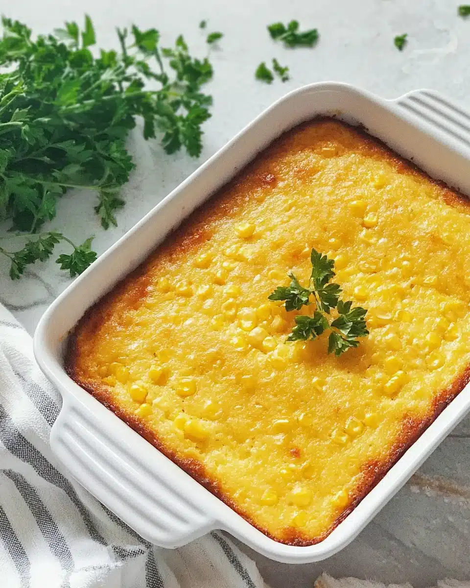 Easy Corn Casserole (Perfect for Thanksgiving)