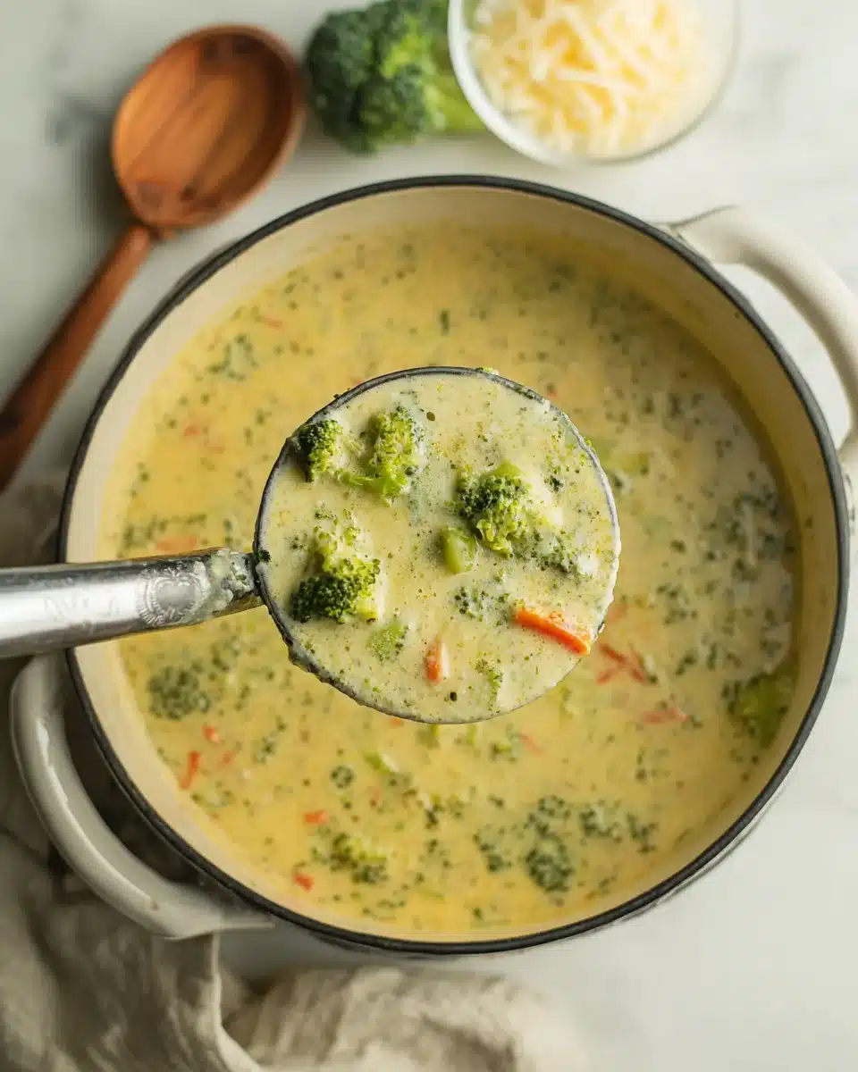 High Protein Broccoli Cheddar Soup