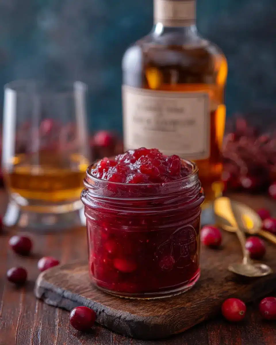 Honey Bourbon Cranberry Sauce