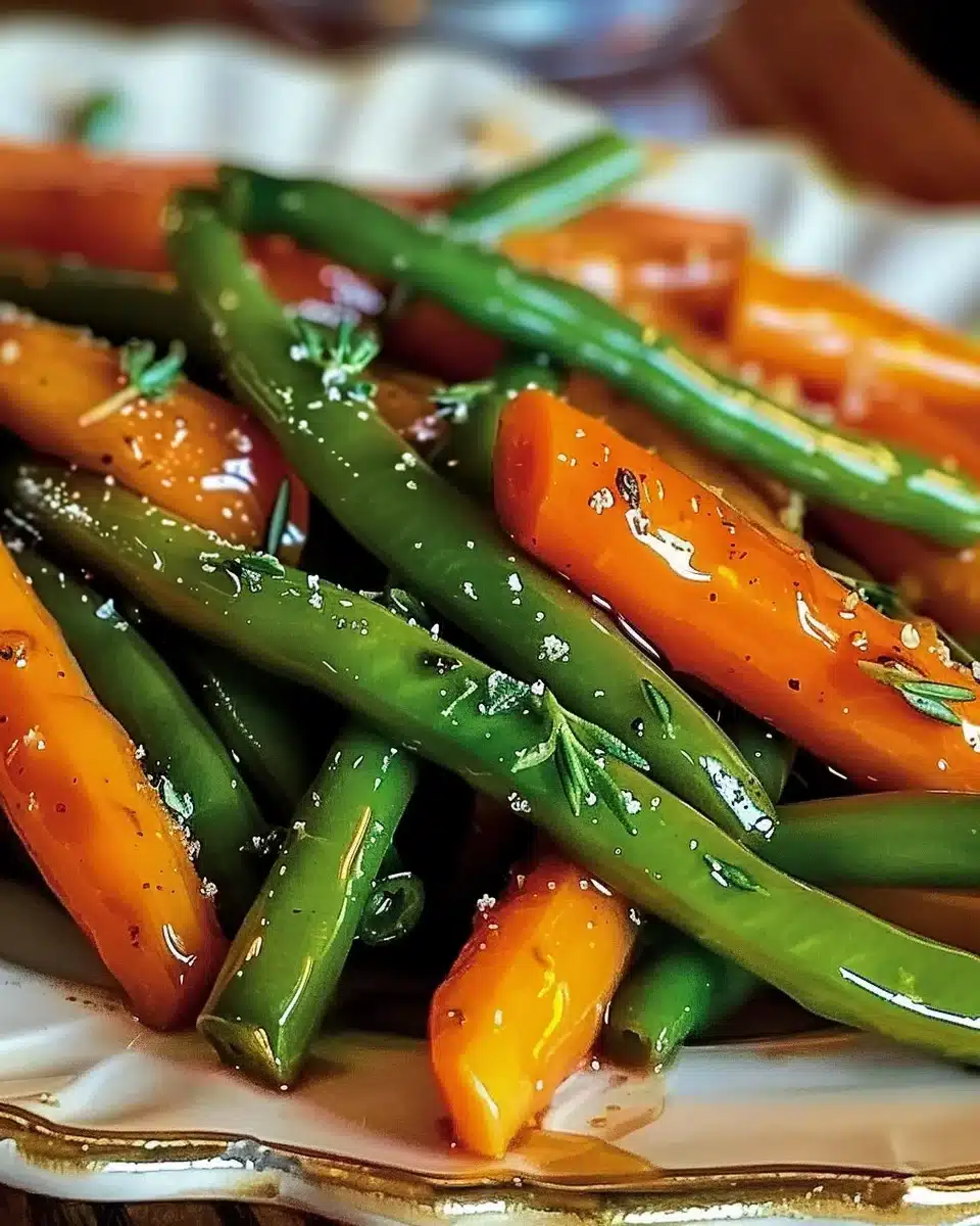 Honey Glazed Carrots and Green Beans (Perfect Thanksgiving Side Dish)