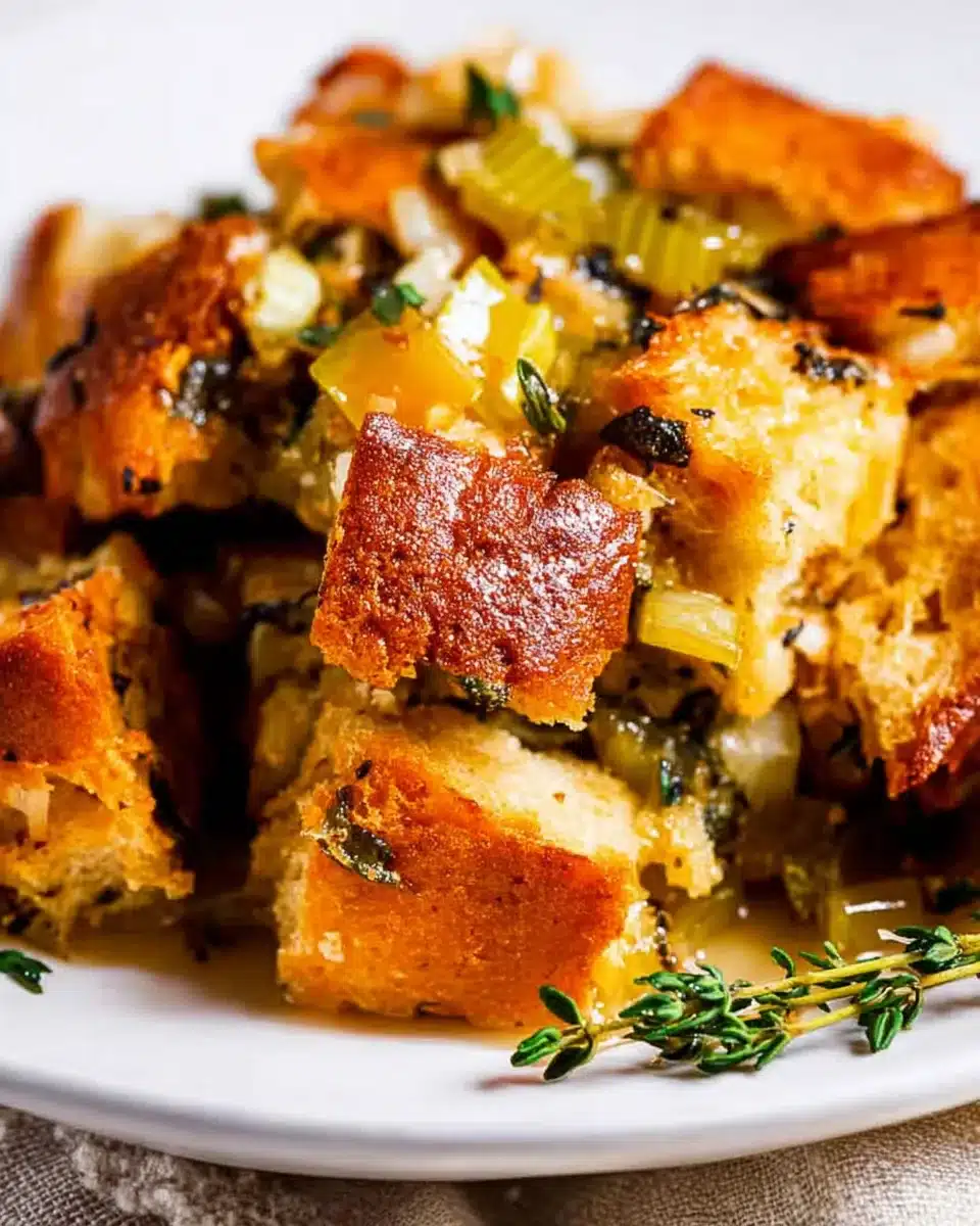 Classic Thanksgiving Stuffing Recipe (Rich, Buttery & Perfectly Crisp)