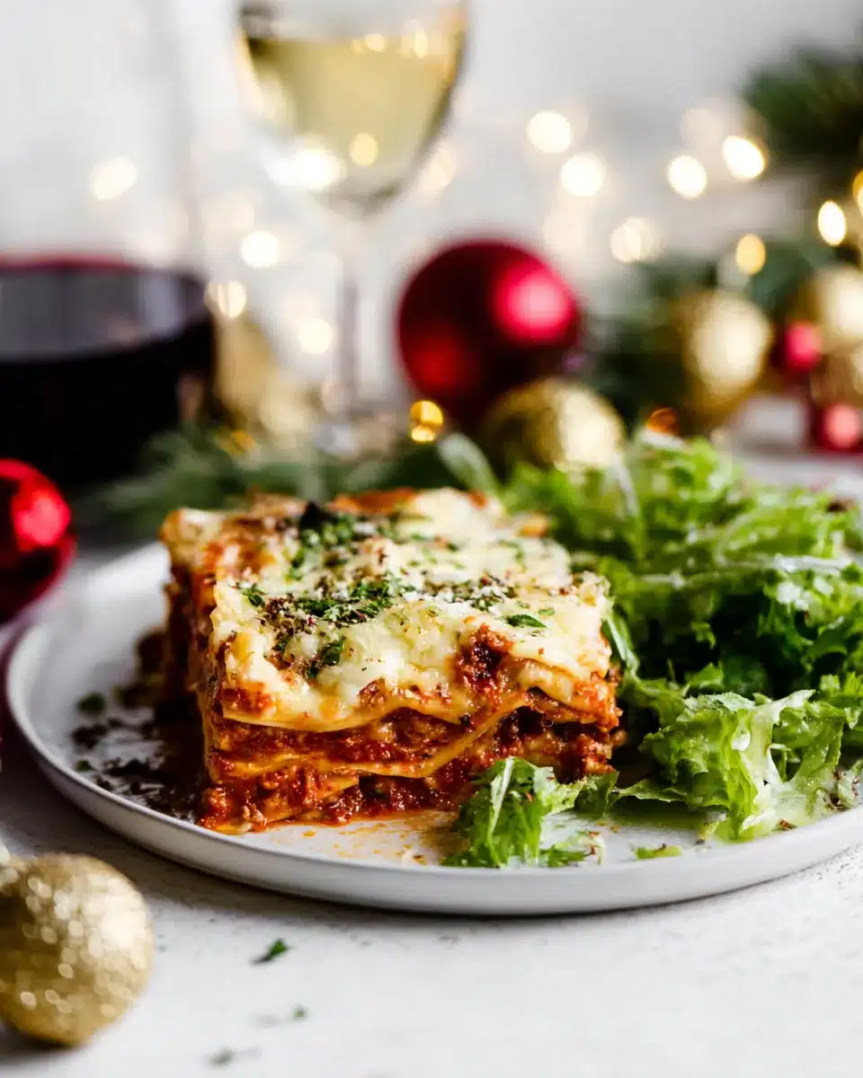 Christmas Eve Lasagna (Festive Holiday Lasagna Recipe)