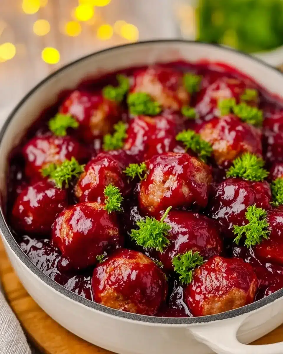 Cranberry Meatballs (Festive Christmas Dinner Recipe)