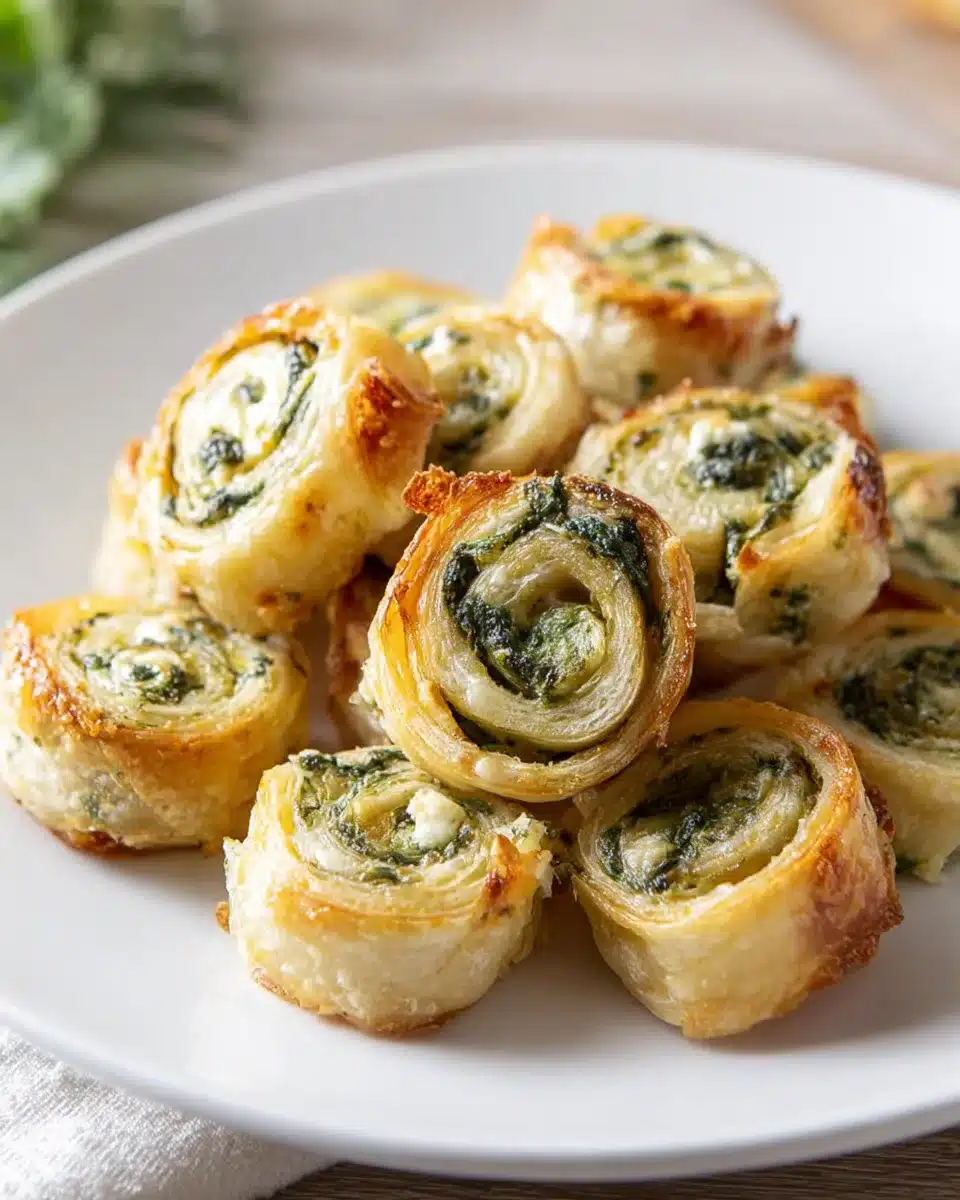 Spinach Dip Puff Pastry Pinwheels – A Festive Christmas Party Favorite