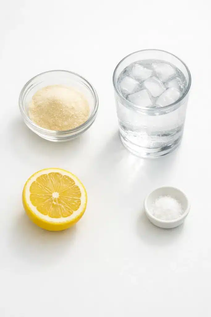Gelatin trick for weight loss ingredients: unflavored gelatin, water, citrus, and salt