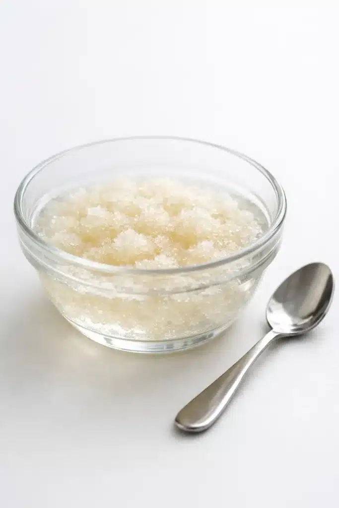 Blooming gelatin in water for the gelatin trick for weight loss drink