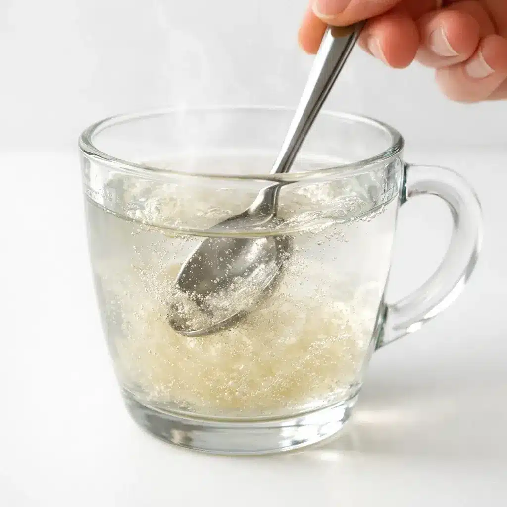 Hot water dissolving gelatin trick ingredients smoothly