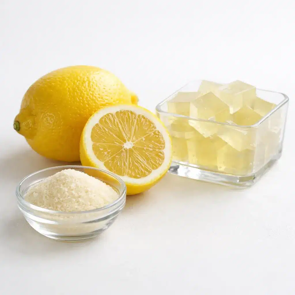 Lemon and gelatin powder for gelatin trick recipe add ins