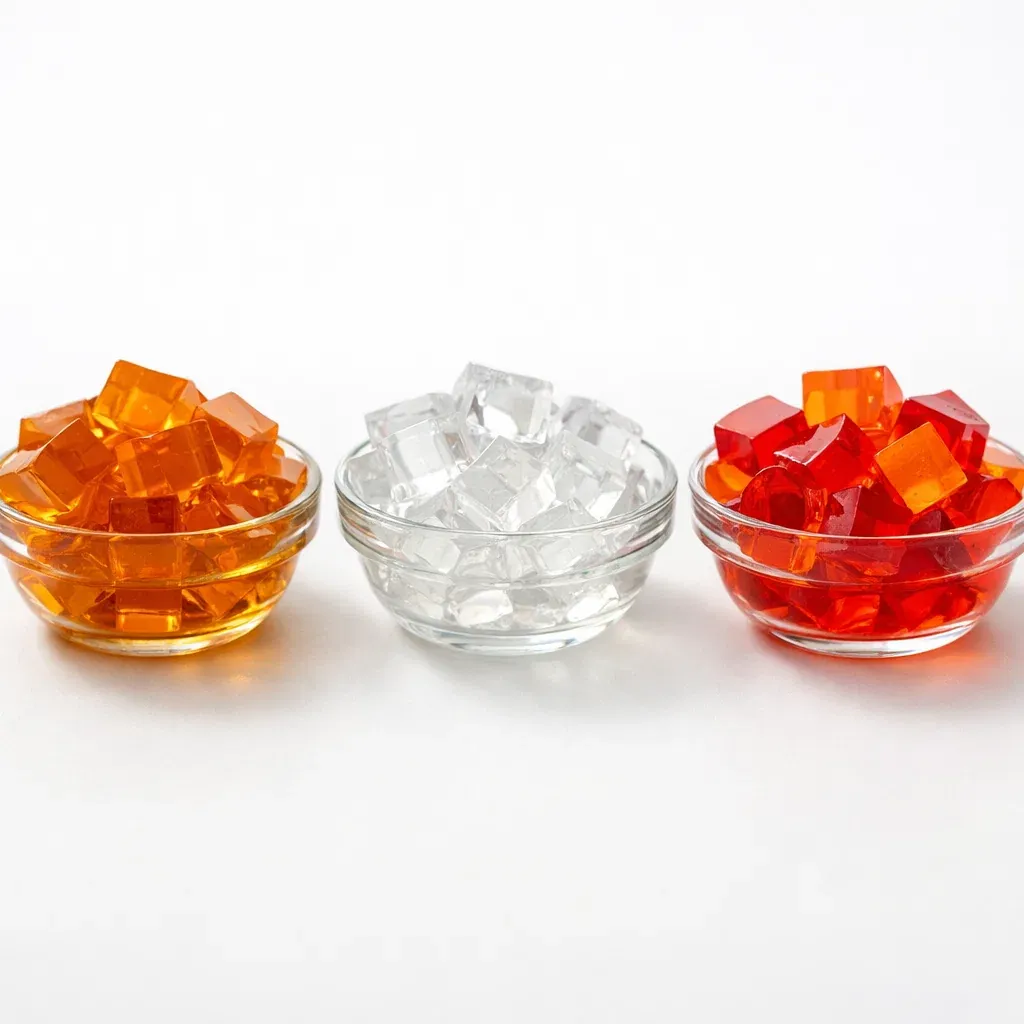 Clear and colored gelatin versions for the 3 ingredient gelatin trick recipe