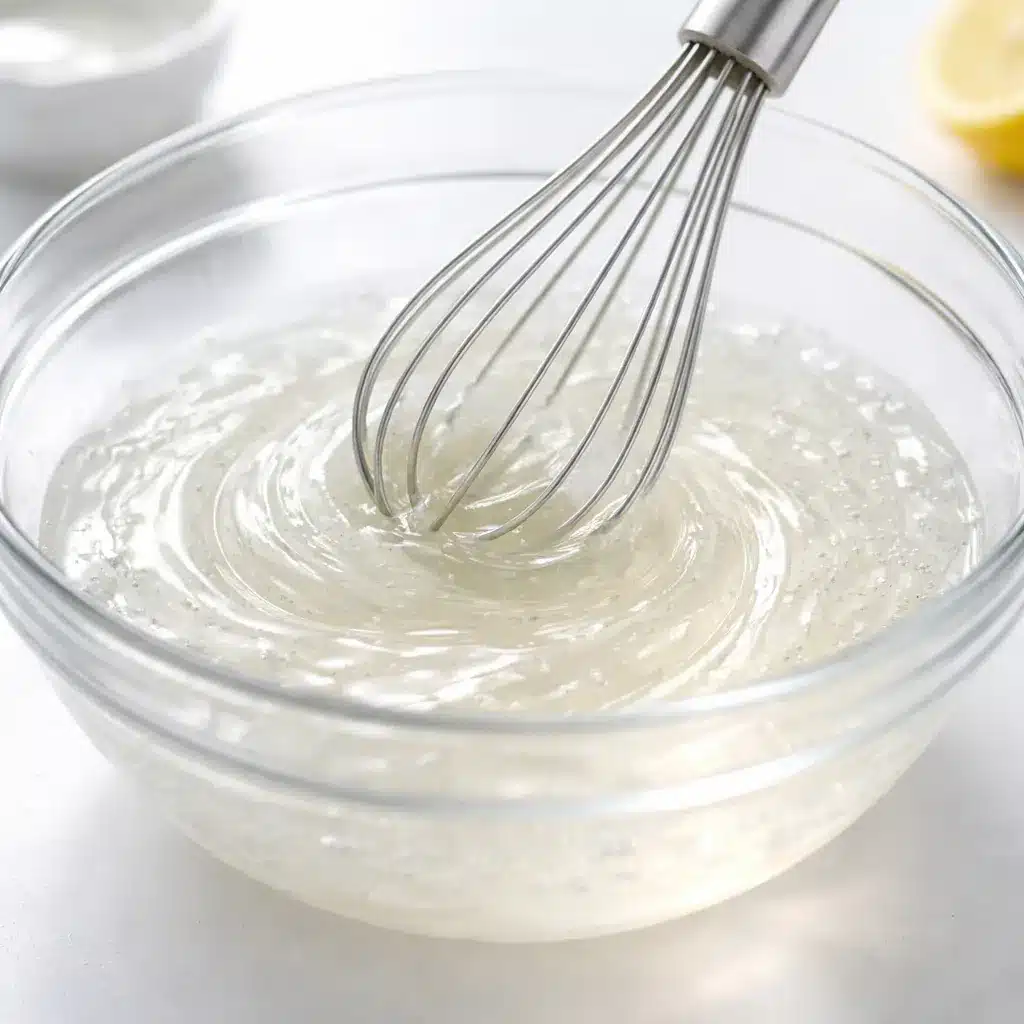 Whisking gelatin trick drink until smooth for the 3 ingredient gelatin trick recipe